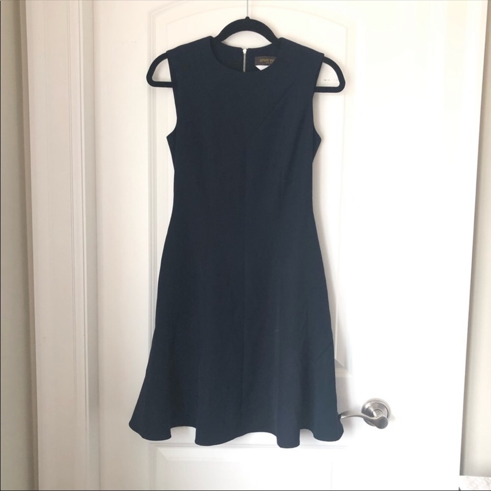 Louis Vuitton Uniform Fit and Flare Navy Dress